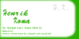 henrik koma business card